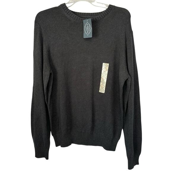 NWT St. John's Bay Crewneck Sweater Dark Charcoal Gray Heather Pullover Size L - Picture 2 of 8